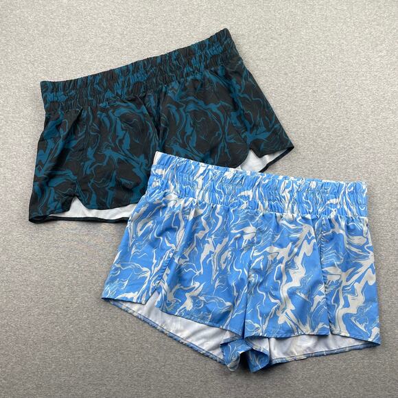 Lot of 2 Z by Zella Athletic Workout Shorts Womens XL Interval Print Woven Run - Picture 1 of 16